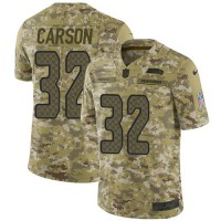Nike Seattle Seahawks #32 Chris Carson Camo Youth Stitched NFL Limited 2018 Salute to Service Jersey