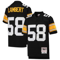 Youth Pittsburgh Pittsburgh Steelers #58 Jack Lambert Mitchell & Ness Black 1976 Legacy Retired Player Jersey