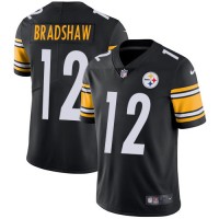 Nike Pittsburgh Steelers #12 Terry Bradshaw Black Team Color Youth Stitched NFL Vapor Untouchable Limited Jersey