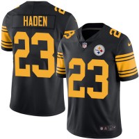 Nike Pittsburgh Steelers #23 Joe Haden Black Youth Stitched NFL Limited Rush Jersey