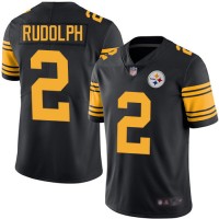 Nike Pittsburgh Steelers #2 Mason Rudolph Black Youth Stitched NFL Limited Rush Jersey