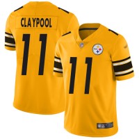 Nike Pittsburgh Steelers #11 Chase Claypool Gold Youth Stitched NFL Limited Inverted Legend Jersey