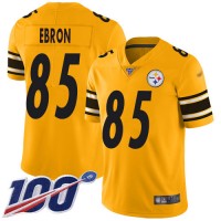 Nike Pittsburgh Steelers #85 Eric Ebron Gold Youth Stitched NFL Limited Inverted Legend 100th Season Jersey