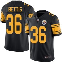 Nike Pittsburgh Steelers #36 Jerome Bettis Black Youth Stitched NFL Limited Rush Jersey