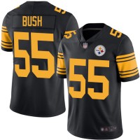 Nike Pittsburgh Steelers #55 Devin Bush Black Youth Stitched NFL Limited Rush Jersey