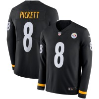 Nike Pittsburgh Steelers #8 Kenny Pickett Black Team Color Youth Stitched NFL Limited Therma Long Sleeve Jersey