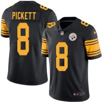 Nike Pittsburgh Steelers #8 Kenny Pickett Black Youth Stitched NFL Limited Rush Jersey
