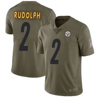 Nike Pittsburgh Steelers #2 Mason Rudolph Olive Youth Stitched NFL Limited 2017 Salute to Service Jersey