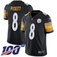Nike Pittsburgh Steelers #8 Kenny Pickett Black Team Color Youth Stitched NFL 100th Season Vapor Limited Jersey