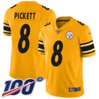Nike Pittsburgh Steelers #8 Kenny Pickett Gold Youth Stitched NFL Limited Inverted Legend 100th Season Jersey