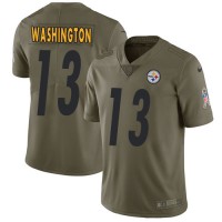 Nike Pittsburgh Steelers #13 James Washington Olive Youth Stitched NFL Limited 2017 Salute to Service Jersey