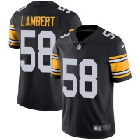 Nike Pittsburgh Steelers #58 Jack Lambert Black Alternate Youth Stitched NFL Vapor Untouchable Limited Jersey