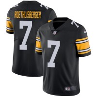 Nike Pittsburgh Steelers #7 Ben Roethlisberger Black Alternate Youth Stitched NFL Vapor Untouchable Limited Jersey