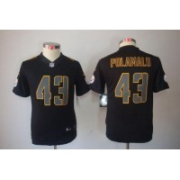Nike Pittsburgh Steelers #43 Troy Polamalu Black Impact Youth Stitched NFL Limited Jersey