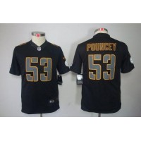 Nike Pittsburgh Steelers #53 Maurkice Pouncey Black Impact Youth Stitched NFL Limited Jersey