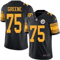 Nike Pittsburgh Steelers #75 Joe Greene Black Youth Stitched NFL Limited Rush Jersey