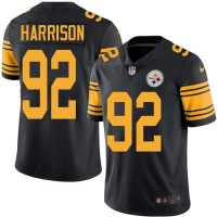 Nike Pittsburgh Steelers #92 James Harrison Black Youth Stitched NFL Limited Rush Jersey