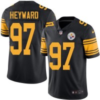 Nike Pittsburgh Steelers #97 Cameron Heyward Black Youth Stitched NFL Limited Rush Jersey