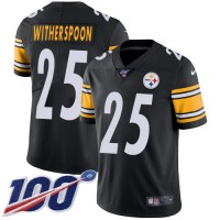 Nike Pittsburgh Steelers #25 Ahkello Witherspoon Black Team Color Youth Stitched NFL 100th Season Vapor Limited Jersey