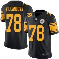 Nike Pittsburgh Steelers #78 Alejandro Villanueva Black Youth Stitched NFL Limited Rush Jersey