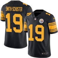 Nike Pittsburgh Steelers #19 JuJu Smith-Schuster Black Youth Stitched NFL Limited Rush Jersey