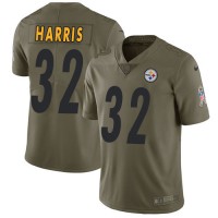Nike Pittsburgh Steelers #32 Franco Harris Olive Youth Stitched NFL Limited 2017 Salute to Service Jersey