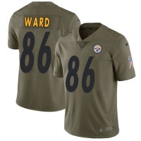 Nike Pittsburgh Steelers #86 Hines Ward Olive Youth Stitched NFL Limited 2017 Salute to Service Jersey