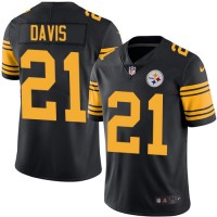 Nike Pittsburgh Steelers #21 Sean Davis Black Youth Stitched NFL Limited Rush Jersey