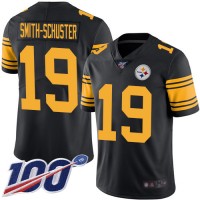 Nike Pittsburgh Steelers #19 JuJu Smith-Schuster Black Youth Stitched NFL Limited Rush 100th Season Jersey