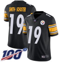 Nike Pittsburgh Steelers #19 JuJu Smith-Schuster Black Team Color Youth Stitched NFL 100th Season Vapor Limited Jersey