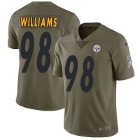 Nike Pittsburgh Steelers #98 Vince Williams Olive Youth Stitched NFL Limited 2017 Salute to Service Jersey