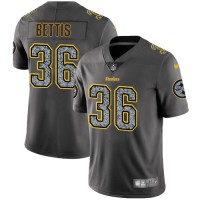 Nike Pittsburgh Steelers #36 Jerome Bettis Gray Static Youth Stitched NFL Vapor Untouchable Limited Jersey