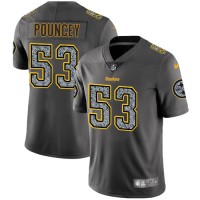 Nike Pittsburgh Steelers #53 Maurkice Pouncey Gray Static Youth Stitched NFL Vapor Untouchable Limited Jersey