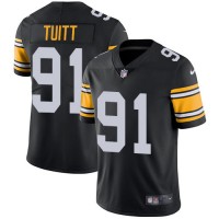 Nike Pittsburgh Steelers #91 Stephon Tuitt Black Alternate Youth Stitched NFL Vapor Untouchable Limited Jersey