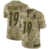 Nike Pittsburgh Steelers #19 JuJu Smith-Schuster Camo Youth Stitched NFL Limited 2018 Salute to Service Jersey
