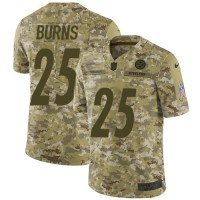Nike Pittsburgh Steelers #25 Artie Burns Camo Youth Stitched NFL Limited 2018 Salute to Service Jersey