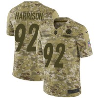 Nike Pittsburgh Steelers #92 James Harrison Camo Youth Stitched NFL Limited 2018 Salute to Service Jersey