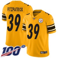 Nike Pittsburgh Steelers #39 Minkah Fitzpatrick Gold Youth Stitched NFL Limited Inverted Legend 100th Season Jersey