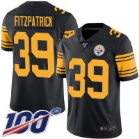 Nike Pittsburgh Steelers #39 Minkah Fitzpatrick Black Youth Stitched NFL Limited Rush 100th Season Jersey