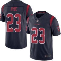 Nike Houston Texans #23 Carlos Hyde Navy Blue Youth Stitched NFL Limited Rush Jersey