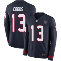 Nike Houston Texans #13 Brandin Cooks Navy Blue Team Color Youth Stitched NFL Limited Therma Long Sleeve Jersey