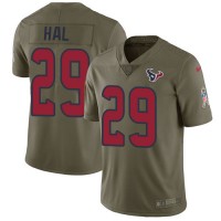 Nike Houston Texans #29 Andre Hal Olive Youth Stitched NFL Limited 2017 Salute to Service Jersey