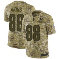 Nike Houston Texans #88 Jordan Akins Camo Youth Stitched NFL Limited 2018 Salute To Service Jersey
