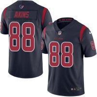 Nike Houston Texans #88 Jordan Akins Navy Blue Youth Stitched NFL Limited Rush Jersey