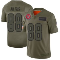 Nike Houston Texans #88 Jordan Akins Camo Youth Stitched NFL Limited 2019 Salute To Service Jersey