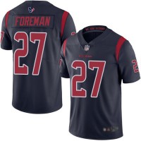 Nike Houston Texans #27 D'Onta Foreman Navy Blue Youth Stitched NFL Limited Rush Jersey