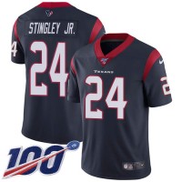 Nike Houston Texans #24 Derek Stingley Jr. Navy Blue Team Color Youth Stitched NFL 100th Season Vapor Untouchable Limited Jersey