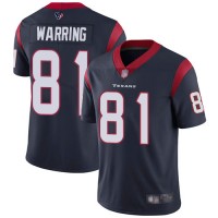 Nike Houston Texans #81 Kahale Warring Navy Blue Team Color Youth Stitched NFL Vapor Untouchable Limited Jersey