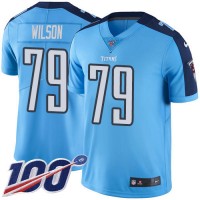 Nike Tennessee Titans #79 Isaiah Wilson Light Blue Youth Stitched NFL Limited Rush 100th Season Jersey