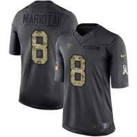 Nike Tennessee Titans #8 Marcus Mariota Black Youth Stitched NFL Limited 2016 Salute to Service Jersey